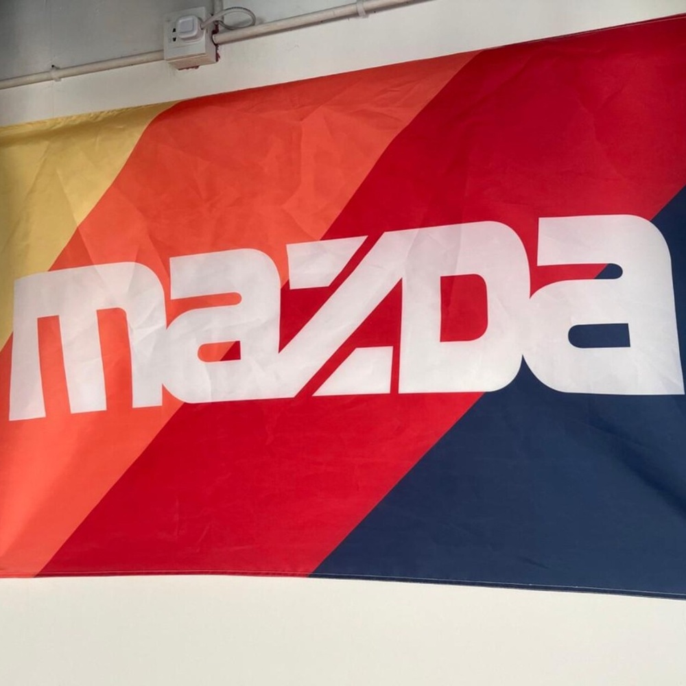 Mazda 12" x 18" retro flag/tapestry wall hanging
